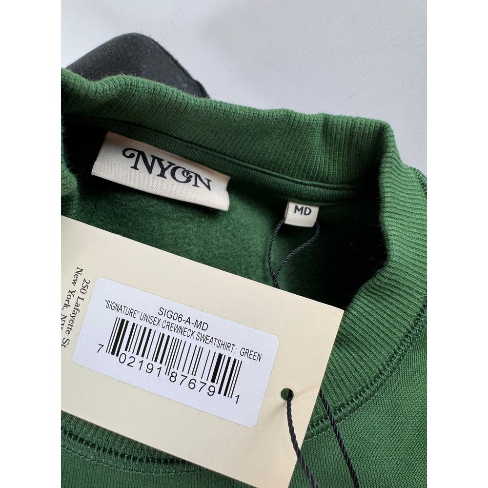 NYON New York or Nowhere Signature Green Sweatshirt Crew Classic Size Medium NEW - Picture 5 of 6